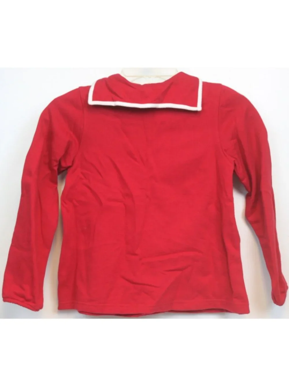 2003 Gymboree Whale Watching Red Long Shirt Sailor Collar sz 8 NOS Embroidered